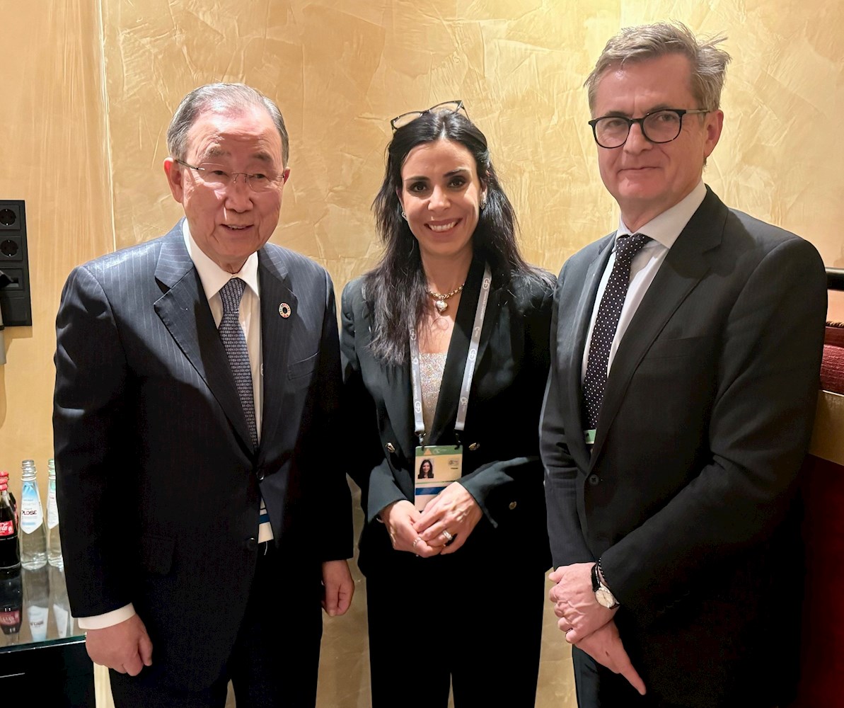 S.D. Erbprinz Alois von und zu Liechtenstein und Aussenministerin Dominique Hasler bei der Münchner Sicherheitskonferenz 