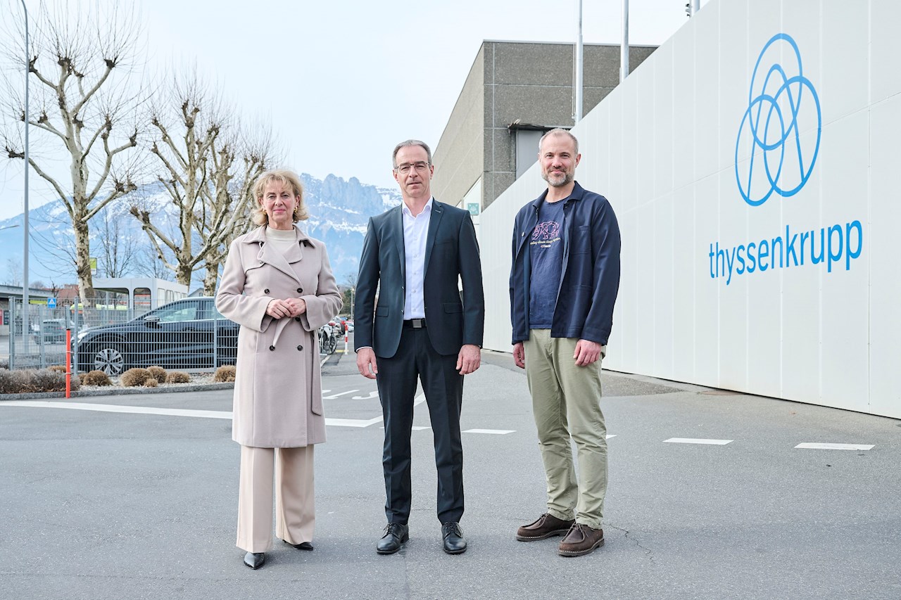 Mobilitätsallianz zwischen der thyssenkrupp Presta AG und dem Land Liechtenstein präsentiert 