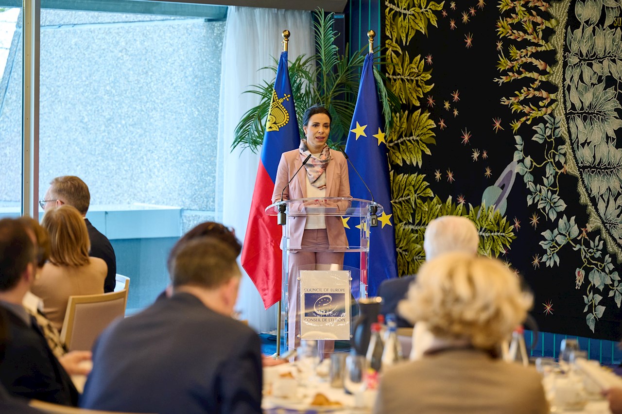Regierungschef Daniel Risch und Aussenministerin Dominique Hasler stellen in Strassburg das «Book of Europe» vor