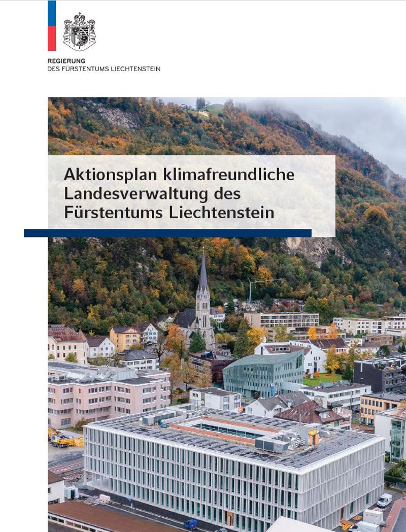 Coverbild von Aktionsplan klimafreundliche Landesverwaltung des Fürstentums Liechtenstein
